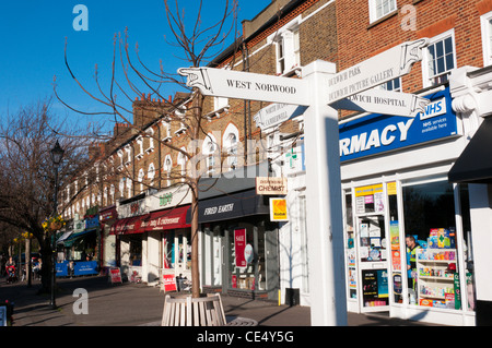 Einkaufszentrum in Dulwich Village, South London. Stockfoto