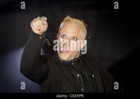 Keith Flint von The Prodigy führt auf der Isle Of Wight Festival 2006. Bild von James Boardman. Stockfoto