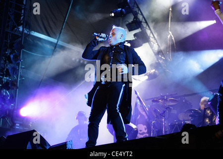 Keith Flint von The Prodigy führt auf der Isle Of Wight Festival 2006. Bild von James Boardman. Stockfoto