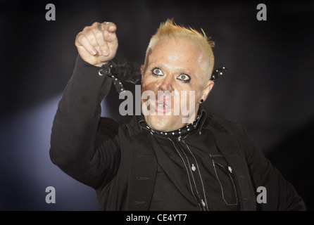 Keith Flint von The Prodigy führt auf der Isle Of Wight Festival 2006. Bild von James Boardman. Stockfoto