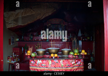 Altar in der Tin Hau Tempel Stanley Hong Kong SAR China Stockfoto