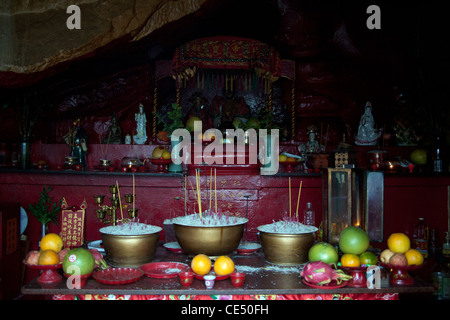 Altar in der Tin Hau Tempel Stanley Hong Kong SAR China Stockfoto