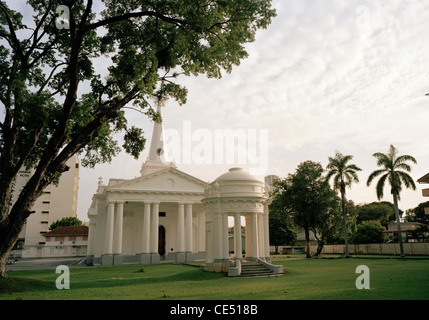 Die vordere von St. Georges Kirche in George Town in Insel Penang in Malaysia in Fernost Südostasien. Architektur Geschichte christliche Reisen Stockfoto