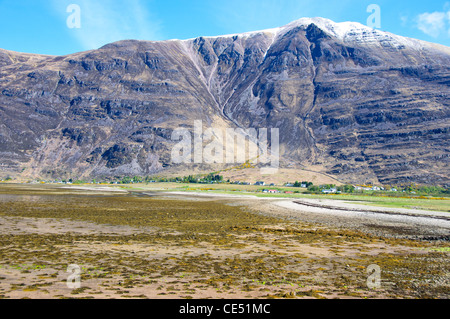 Mol-Moor, Torridon, das Dorf, Berge, Hügel, steile, Wandern, Wandergebiet, Ginster-Büsche, Wester Ross, Northwest Highlands, Schottland Stockfoto