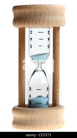 Sanduhr, analoge Timing durch langsam Sand. Stockfoto