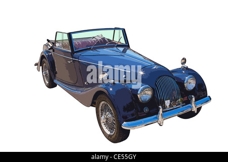 Schwarz 1964 Morgan Plus 4 Abbildung. Stockfoto