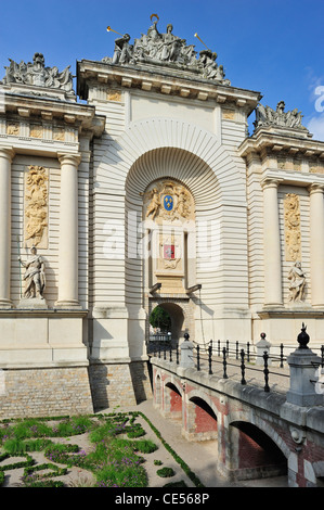 Der triumphale Bogen Porte de Paris in Lille, Frankreich Stockfoto