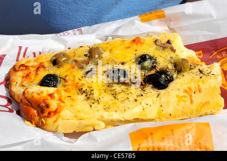 Foccacia Pizza Display Markt Toulon Frankreich Französisch Riviera Mittelmeer Europa Hafen Stockfoto