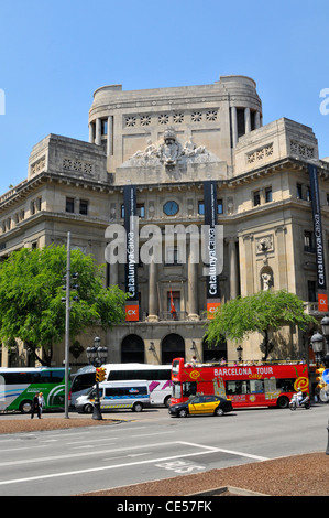 Öffentliche Verkehrsmittel Bus Touren Barcelona Spanien Europa Katalonien Stockfoto