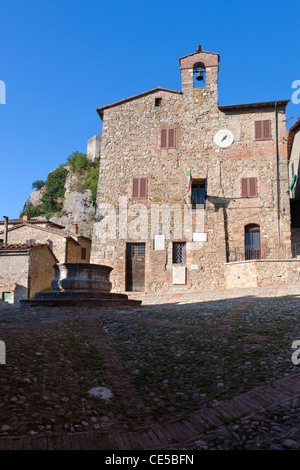 Das Zentrum der Stadt Castiglione d ' Orcia, Val d ' Orcia, Provinz Siena, Toskana, Italien, Europa Stockfoto