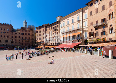 Piazza del Campo in Siena, Provinz Siena, Toskana, Italien, Europa Stockfoto