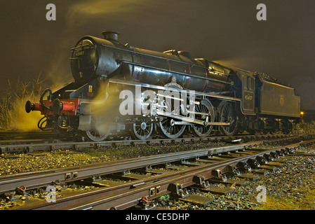 Die Lancashire Fusilier Stanier schwarz 5 Nr. 45407 abgebildet auf der East Lancashire Railway. Stockfoto