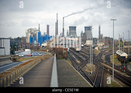 Öl-Raffinerie Deutschland Stockfoto