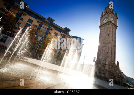 Clock Albert Memorial im Custom House Square, Belfast, Nordirland Stockfoto