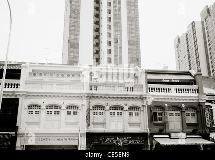 Peranakan Babas nonya Architektur Gehäuse in geylang in Singapur im Fernen Osten Südostasien. Haus der chinesischen Kultur Gentrifizierung kunst Reisen Stockfoto