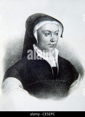 Porträt der Prinzessin Marie Louise von Savoyen (1749-92) Confidante der Königin Marie Antoinette in religiöser Kleidung. Vintage Illustration oder Gravur Stockfoto