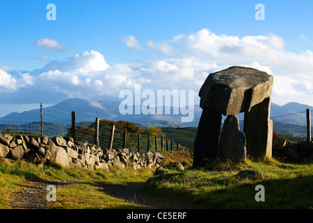 Legananny Dolmen, County Down, Nordirland Stockfoto