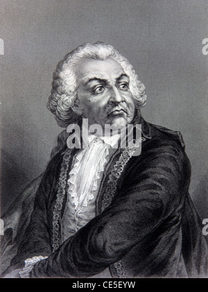 Porträt von Mirabeau, Honoré Gabriel Riqueti, Graf von Mirabeau (1749-91) Französischer Revolutionär, Staatsmann und Schriftsteller. Portrait c19th Gravur oder Illustration Stockfoto