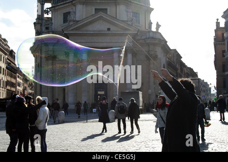 Straße Entertainer an Piazza del Popolo in Rom Stockfoto