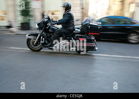 schnell Harley Davidson Motorrad in Rom Italien Stockfoto