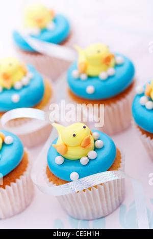 Baby-Dusche-Muffins Stockfoto