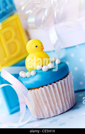 Baby-Dusche-cupcake Stockfoto