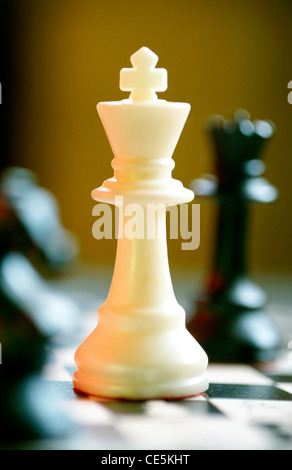 Schach Stück weißen König Stockfoto