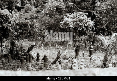 Reisen Fotografie - Kampong Glam Friedhof in Kampong Glam arabischen Viertel in Singapur in Südostasien im Fernen Osten. Stille Gelassenheit Stockfoto