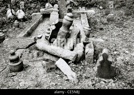 Reisen Fotografie - Kampong Glam Friedhof in Kampong Glam arabischen Viertel in Singapur in Südostasien im Fernen Osten. Stille Gelassenheit Stockfoto