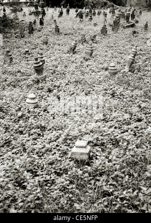 Reisen Fotografie - Kampong Glam Friedhof in Kampong Glam arabischen Viertel in Singapur in Südostasien im Fernen Osten. Stille Gelassenheit Stockfoto