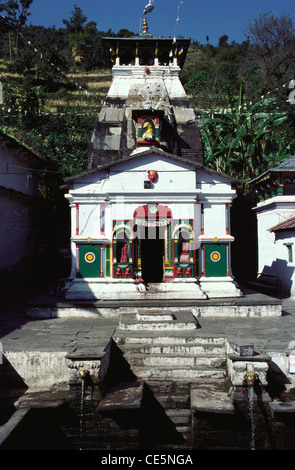 Vishwanath Shiva Tempel; Guptakashi, Gupta Kashi; Guptkashi; Rudraprayag; Garhwal Himalaya; Uttaranchal; Uttarakhand; Indien; Asien Stockfoto