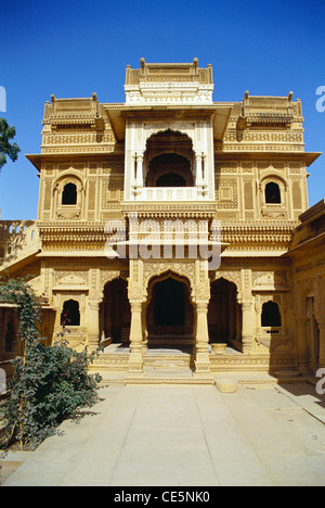 Amarsagar Jain-Tempel; Jaisalmer; Rajasthan; Indien Stockfoto