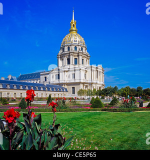 'Eglise du Dôme' Kirche "Hôtel des Invalides" und den Garten, Paris, Frankreich Stockfoto