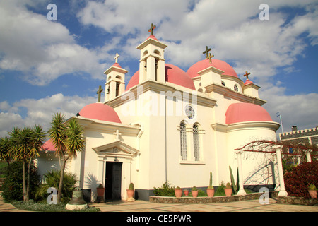 Israel, See Genezareth, der griechisch-orthodoxen Kirche der zwölf Apostel in Kapernaum Stockfoto