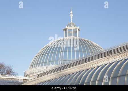 Kibble Palace Dach Detail, Botanic Gardens öffentlichen Park, West End of Glasgow, Schottland, Großbritannien Stockfoto