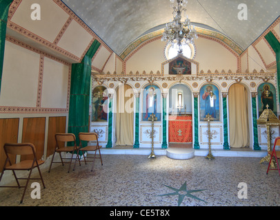 Alten Kirchenraum im Kloster in Griechenland Stockfoto