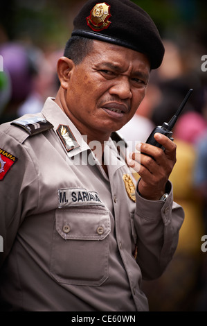 Indonesische Polizisten, Ubud Bali Stockfoto