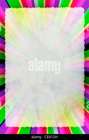 Dekorative Retro-Hintergrundpapier. Stil der 80er Jahre helle Farben Stockfoto