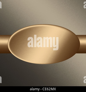 Gold sandgestrahlt ovale Metall Textur, Hintergrund, Webdesign oder Werbung Stockfoto
