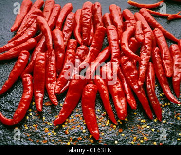 Rote Chilischoten Stockfoto