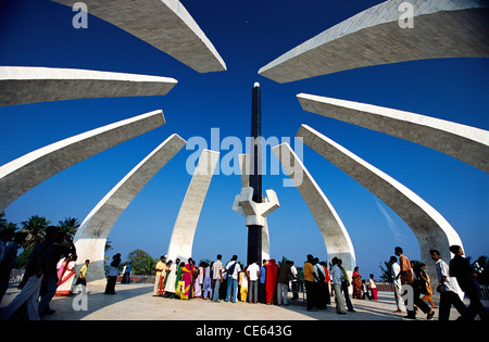 MGR Samadhi Memorial Arch Turm Madras Chennai Tamil Nadu, Indien Stockfoto