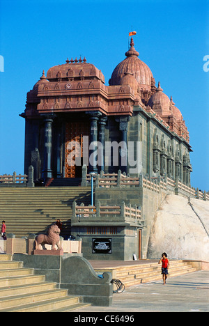 Vivekananda Rock Memorial; Vavathurai; Kanyakumari; Kanniyakumari; Cape Comorin; Tamil Nadu; Indien; Asien Stockfoto