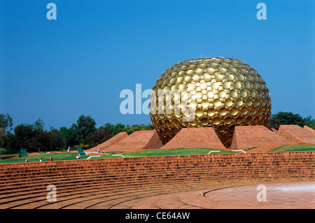 Matri Mandir in Auroville; Pondicherry; Unionsterritorium in Indien Stockfoto