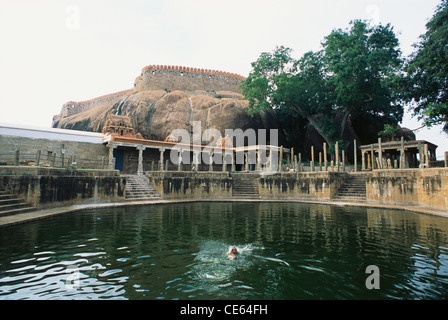 Thirumayam Fort mit Wassertank; Thirumayam; Pudukkottai Bezirk; Tamil Nadu; Indien; Asien Stockfoto