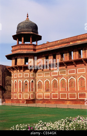 Jahangir Mahal Palast; Agra; Uttar Pradesh; Indien Stockfoto