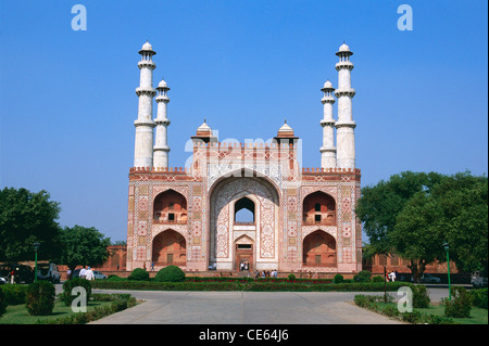 Grab von Akbar das große; Sikandra; Agra; Uttar Pradesh; Indien; Asien Stockfoto