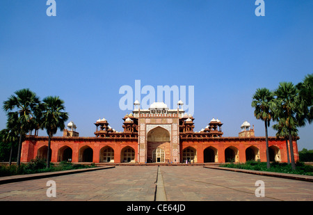 Akbars Grabmal Sikandra Agra Uttar Pradesh, Indien Stockfoto