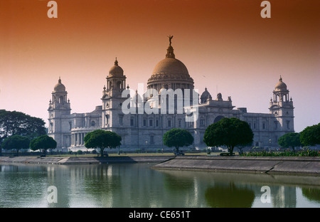 Victoria Memorial großes weißes Marmorgebäude Museum; Kalkutta; Kolkata; Westbengalen; Indien; Asien Stockfoto
