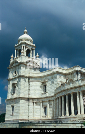 Victoria Memorial großes weißes Marmorgebäude Museum; Kalkutta; Kolkata; Westbengalen; Indien; Asien Stockfoto