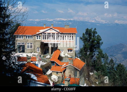 Dach-Spitzen von Häusern im Palastkomplex; Dalhousie; Himachal Pradesh; Indien; Asien Stockfoto